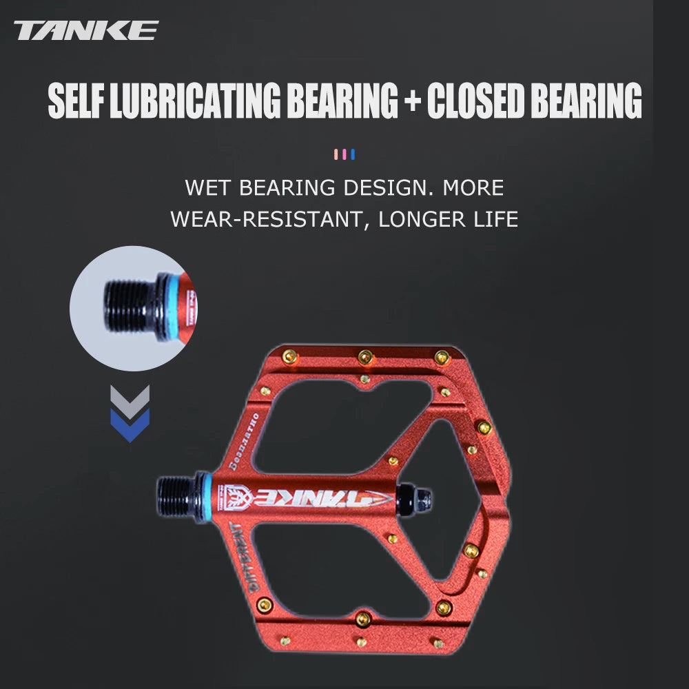 TANKE TP-50 mountain bike pedals with strong grip surface