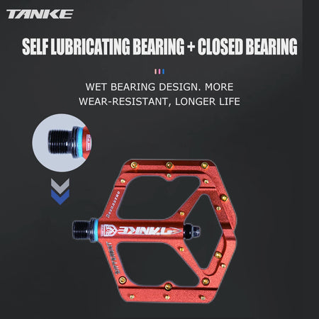 TANKE TP-50 mountain bike pedals with strong grip surface