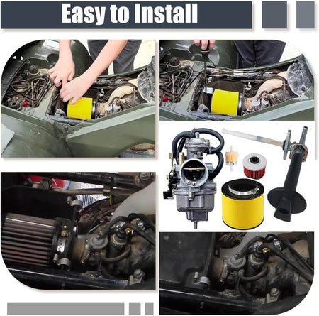 TRX250 carburetor with air filter oil filter set