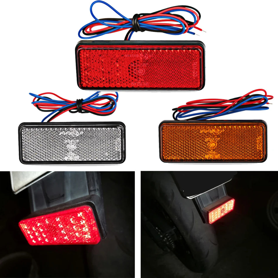 Tail light motorcycle rectangle reflector