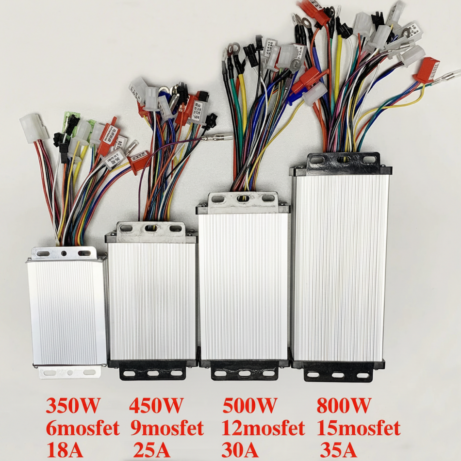 Three-Mode Sine Wave Brushless Controller 48V-64V, 18A-33A for 350W-800W E-bike/Scooter