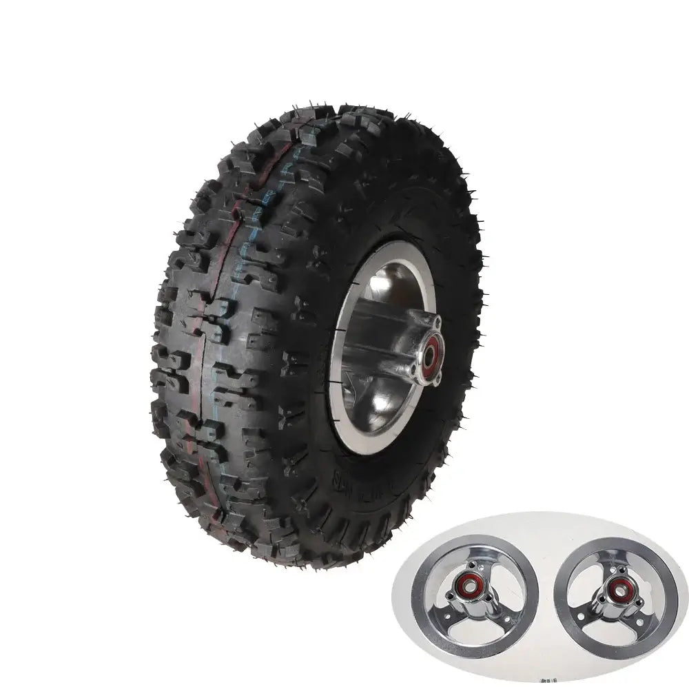 Tire and rim combination for mini quad adventure rides