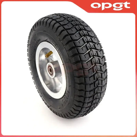 Tire with rim installed