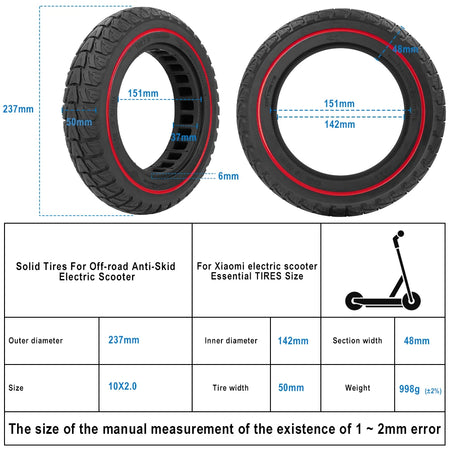   10 Inch Solid Tire for Xiaomi M365 Pro/Pro2/1S Electric Scooter