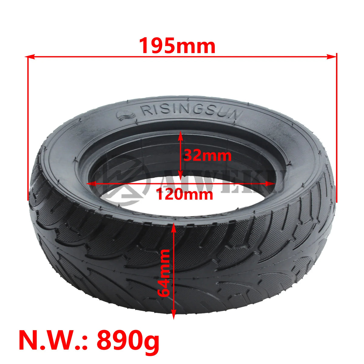   200*60 mm Solid Tire for Zero8/Dualtron Raptor/Grace 8 Electric Scooter