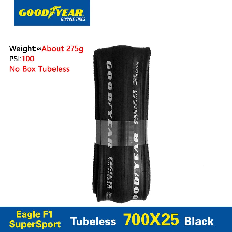   Goodyear Eagle F1 Supersport 700x28C Tubeless/Tube Road Bike Tire