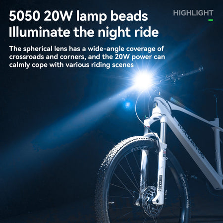 Type C charging bicycle headlight