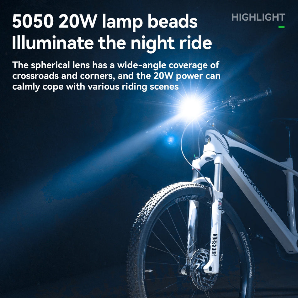 Type C charging bicycle headlight