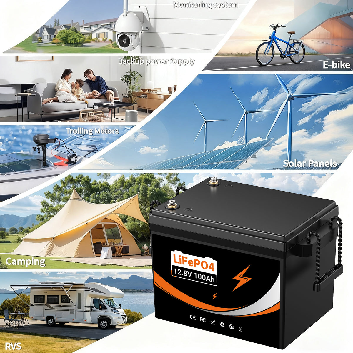 U206 12V lithium battery ox nose terminal close-up