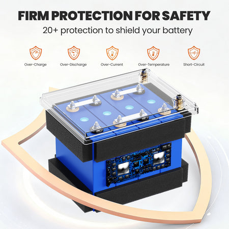 U206 LiFePO4 100Ah battery technical specs label