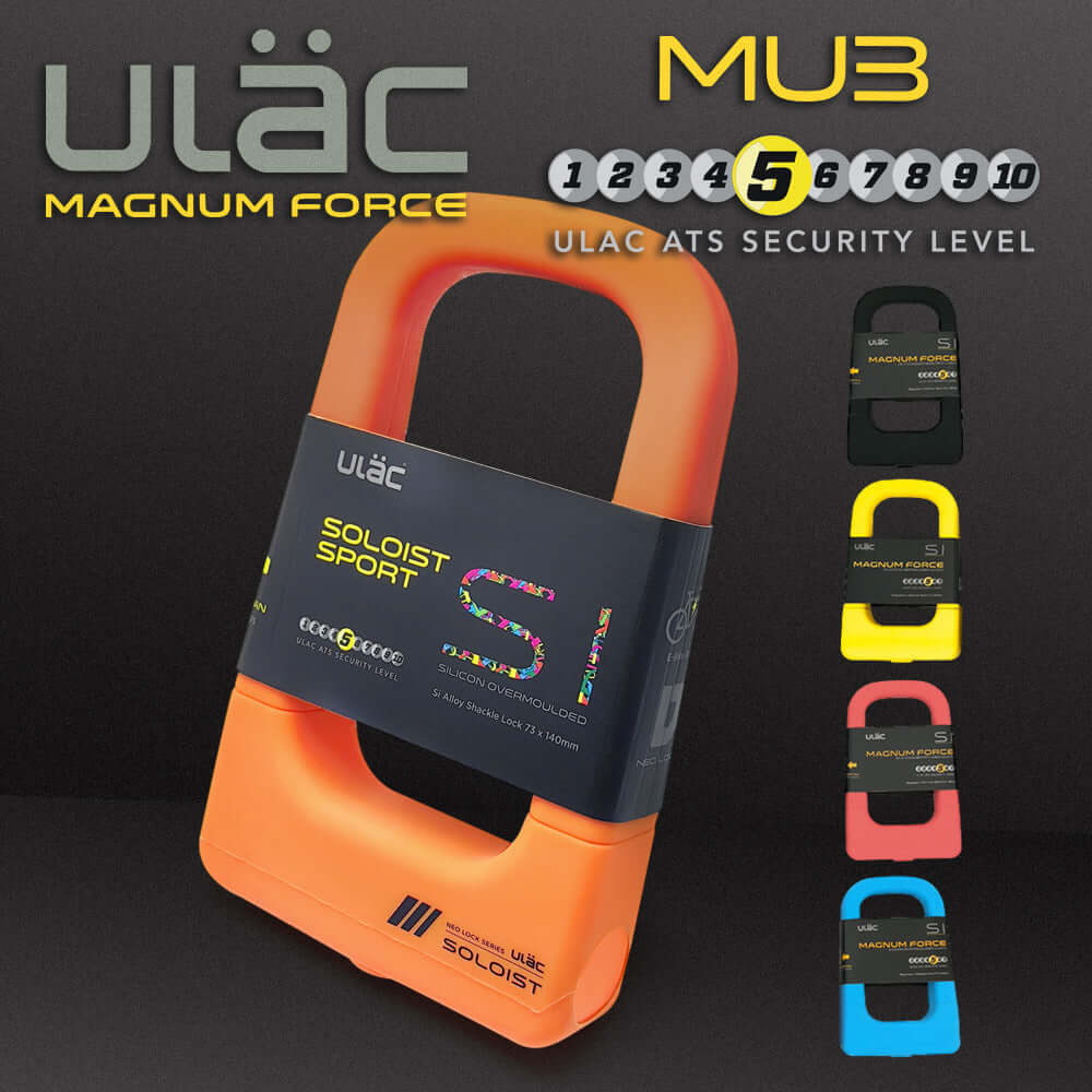 ULAC MU3 silicone U-lock for mountain bike security