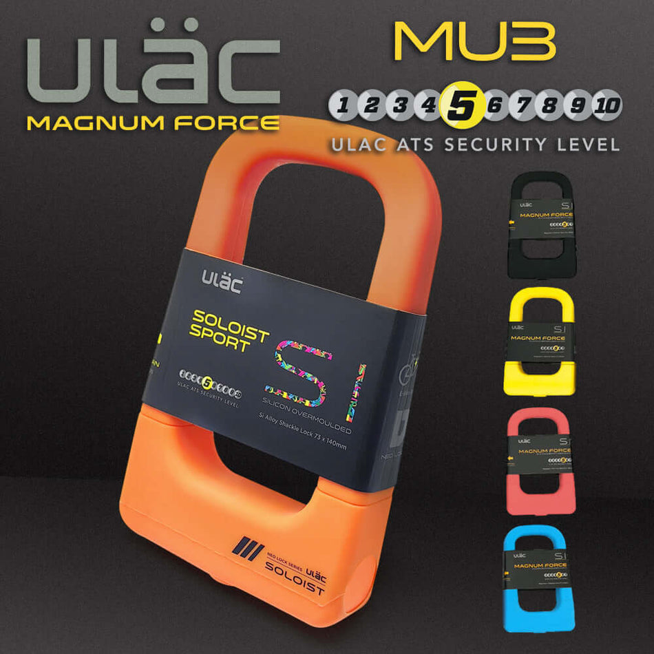 ULAC MU3 silicone U-lock for mountain bike security