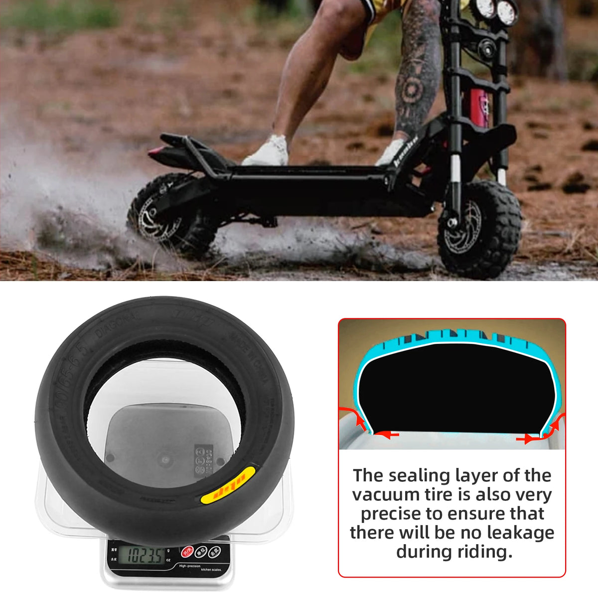 ULIP 11 inch nylon rubber tubeless tire