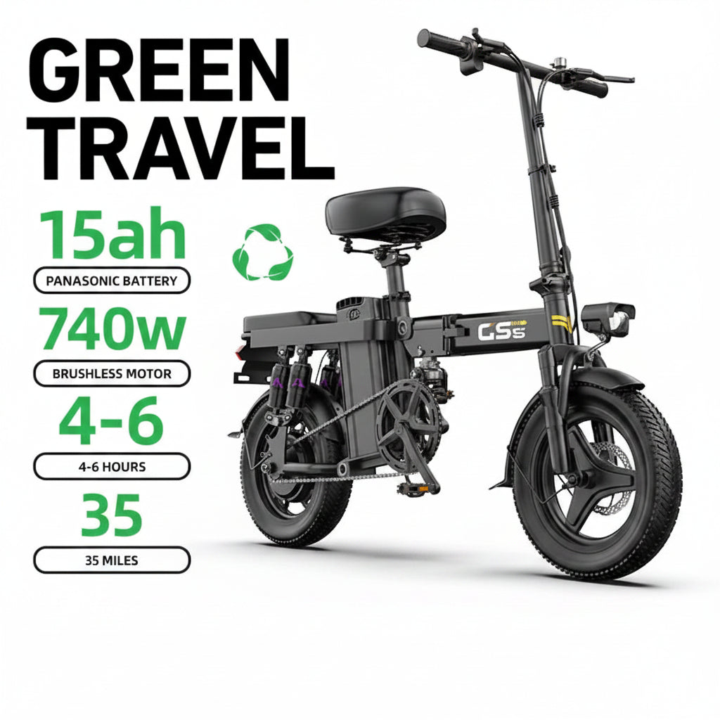 UPlee GS5 folding e-bike ready for city commuting"