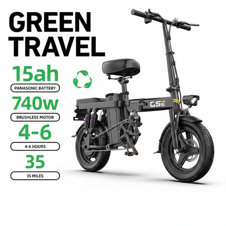 UPlee GS5 folding e-bike ready for city commuting"