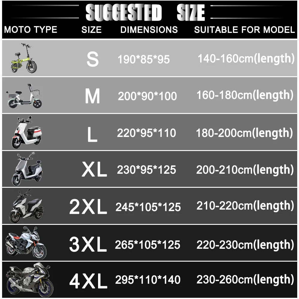 UV protection bike cover 210D fabric