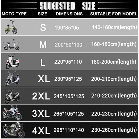 UV protection bike cover 210D fabric