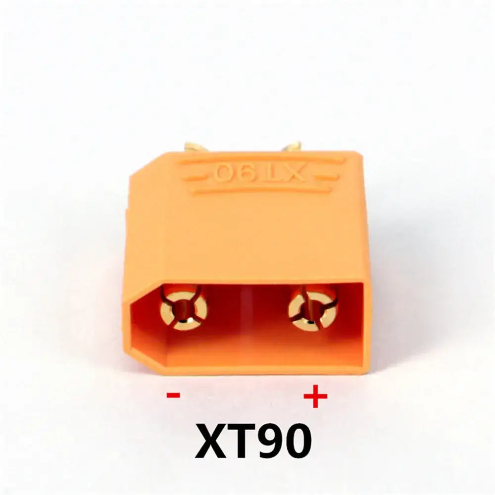 XT90 connector for electric unicycles and RC vehicles, featuring positive and negative terminals.