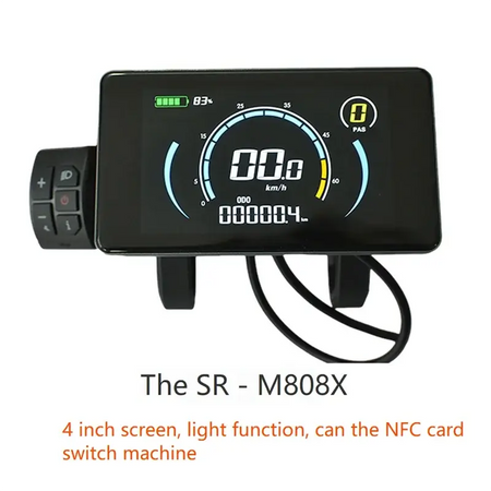 Universal 24V to 72V e-bike dashboard with 808 series intelligent interface