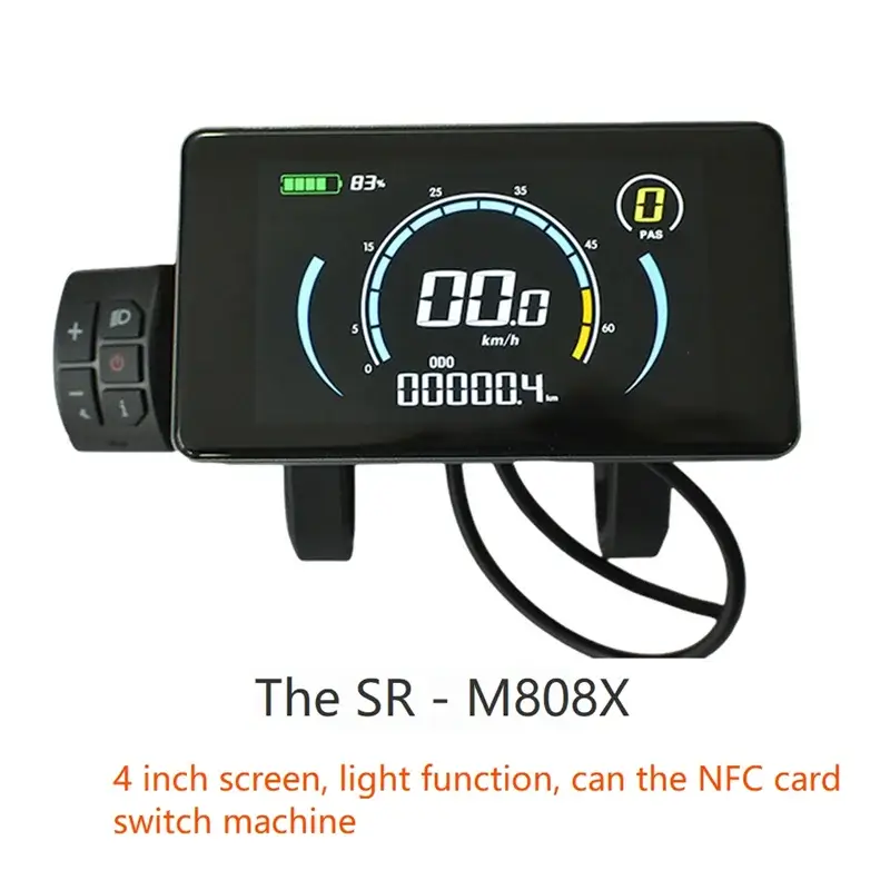 Universal 24V to 72V e-bike dashboard with 808 series intelligent interface