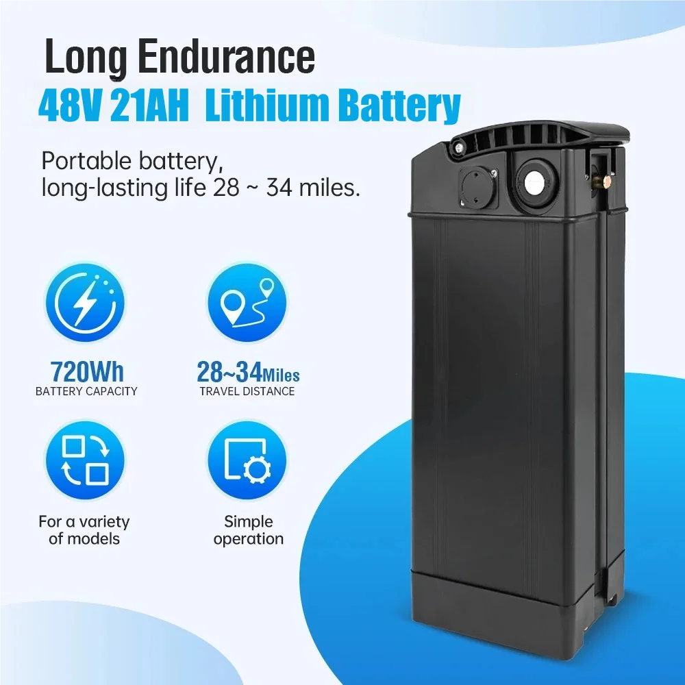 Universal 36V, 48V, and 52V lithium battery options