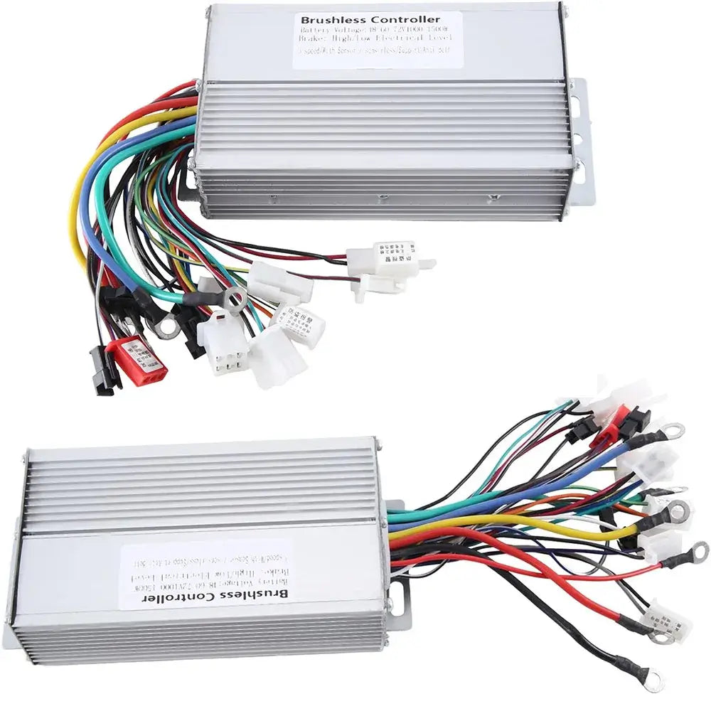 Universal 48V 60V 72V 1000W speed controller showing durable wiring connectors