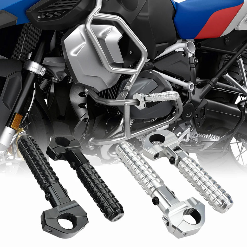 Universal BMW Motorcycle Footrest Pegs Stainless Steel Foldable Design