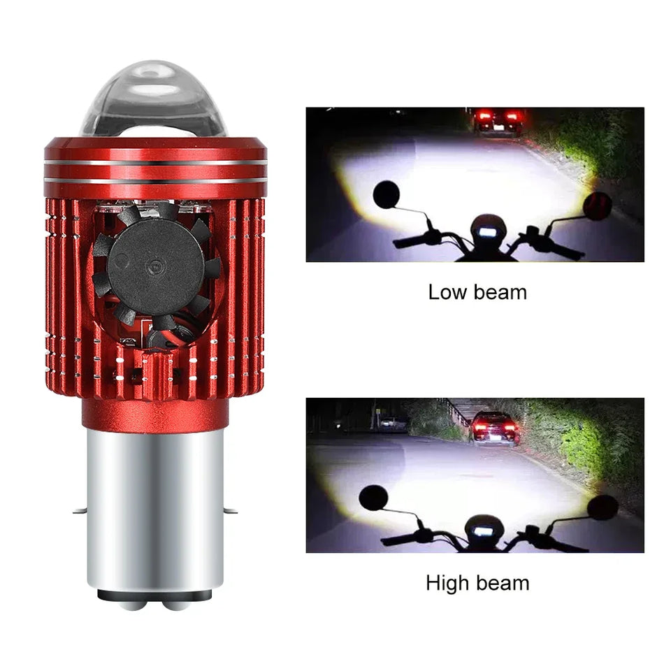 Universal H4 H6 LED headlight bulb for two wheelers