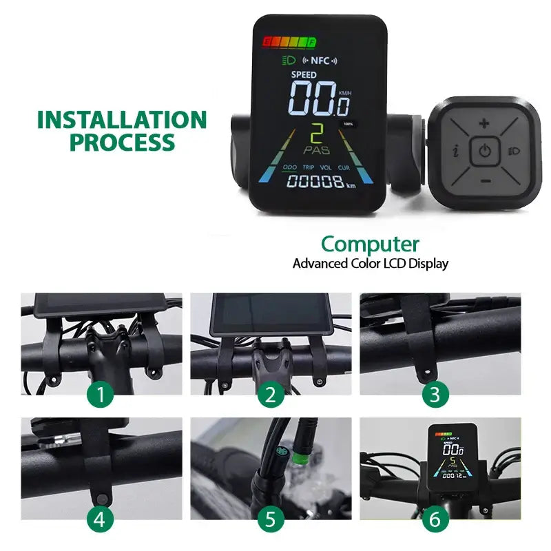 Universal L5 display panel for electric scooters with waterproof ABS housing