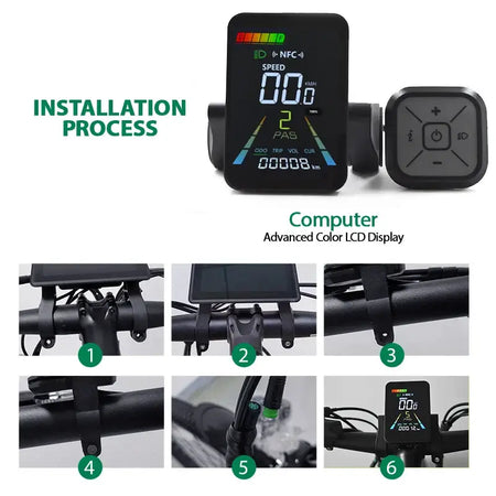 Universal L5 display panel for electric scooters with waterproof ABS housing