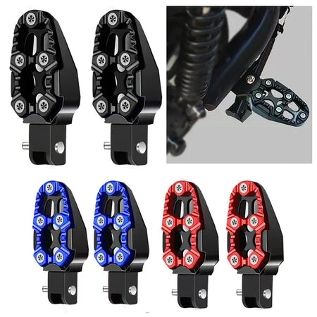 Universal aluminum alloy foot pedals for motorcycle and scooter