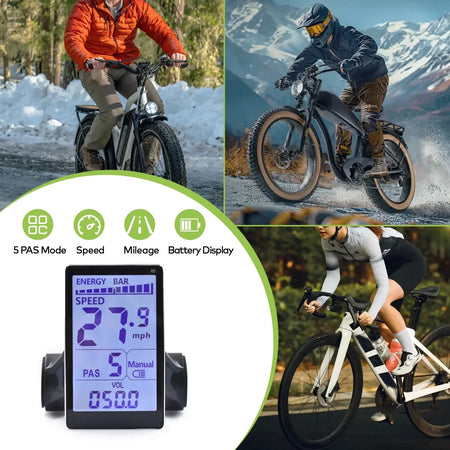 Universal electric bicycle LCD screen for 48V 60V systems