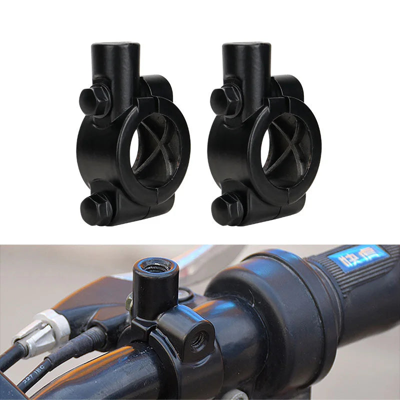 Universal motorcycle rearview mirror mount bracket for 8mm and 10mm handlebars
