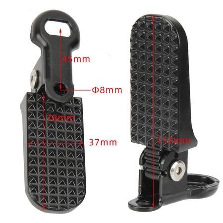 Universal rear footrest pedals for electric bikes