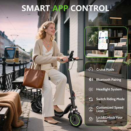 Urban Commuter Electric Scooter with Quick Fold Design