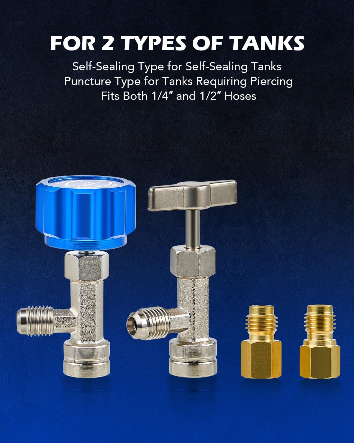 Valve core remover dual size HVAC tool