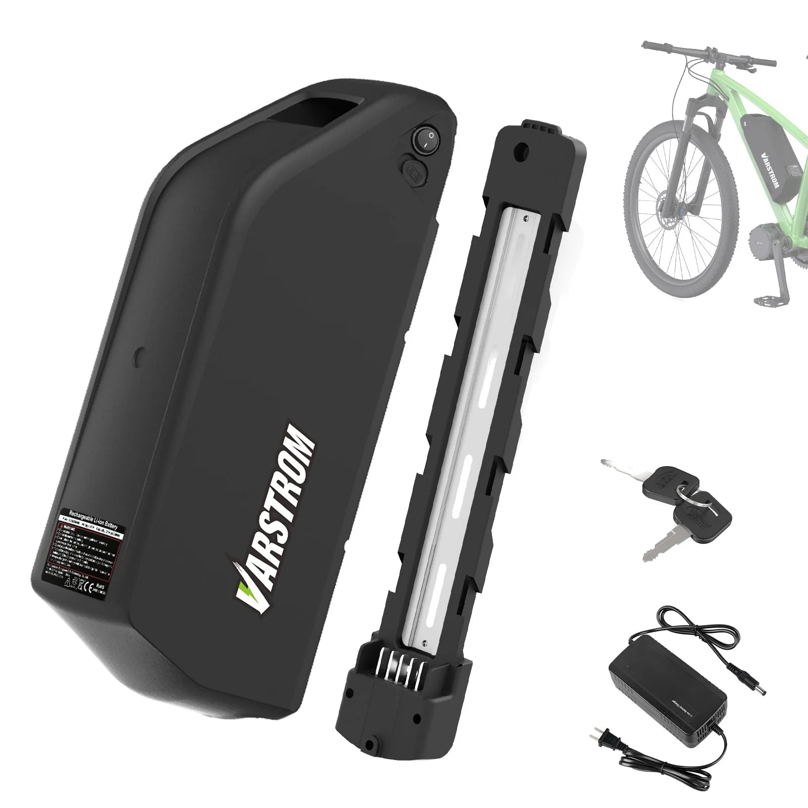 Varstrom ebike battery 48V 52V downtube main studio view