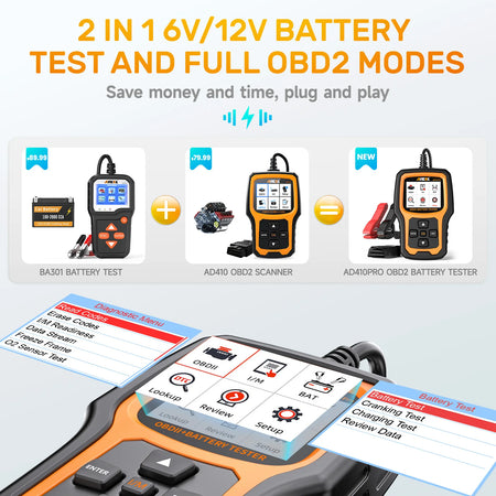   ANCEL AD410 OBD2 Scanner Code Reader - Multi-Language Automotive Diagnostic Tool