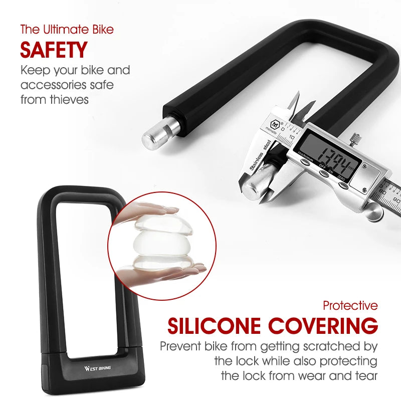 Versatile zinc alloy security lock for bicycles, scooters, and motorbikes