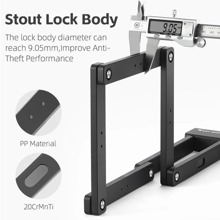 WEST BIKING folding lock strong durable cycle safety lock