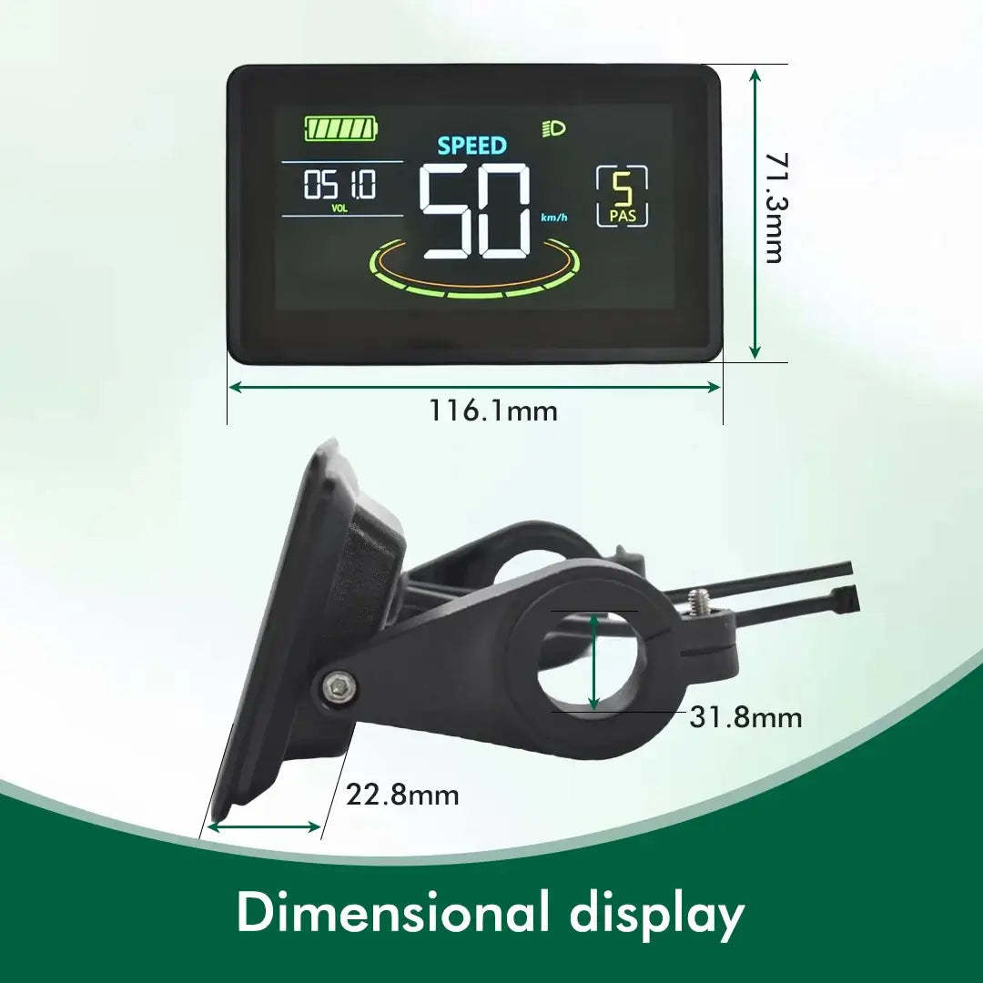 Waterproof H6C Digital Display for Off-Road Electric Bikes