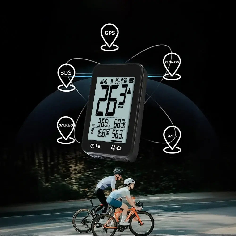 Waterproof IPX7 GPS speedometer for cycling in rain