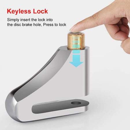 Waterproof alloy metal disc lock for scooter and bike security