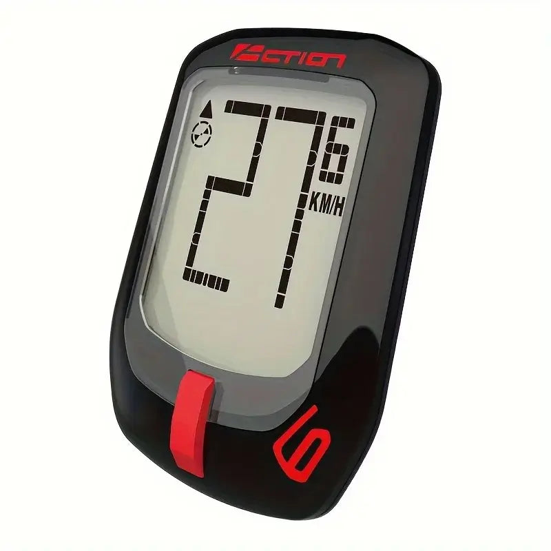 Waterproof bicycle speedometer with large high-visibility LCD display numbers