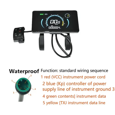 Waterproof connection plug for A51Q electric bicycle display meter