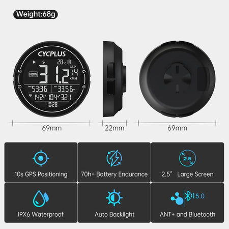 Waterproof cycling computer in rain