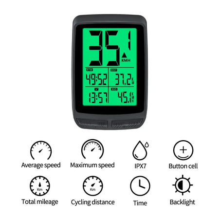 Waterproof wireless stopwatch mounted on bicycle handlebar stand