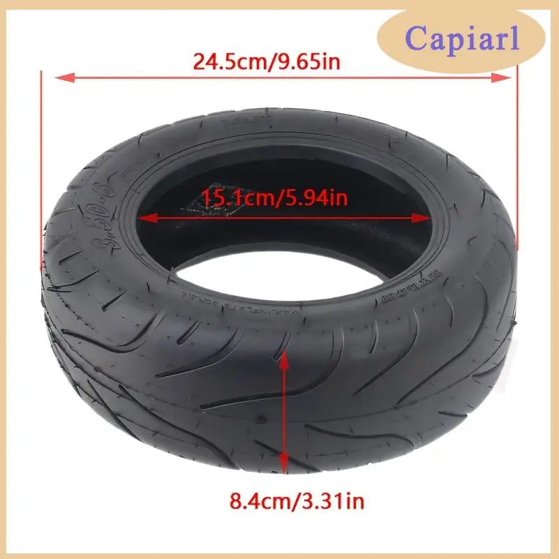 Wear-resistant scooter vacuum tire close-up view