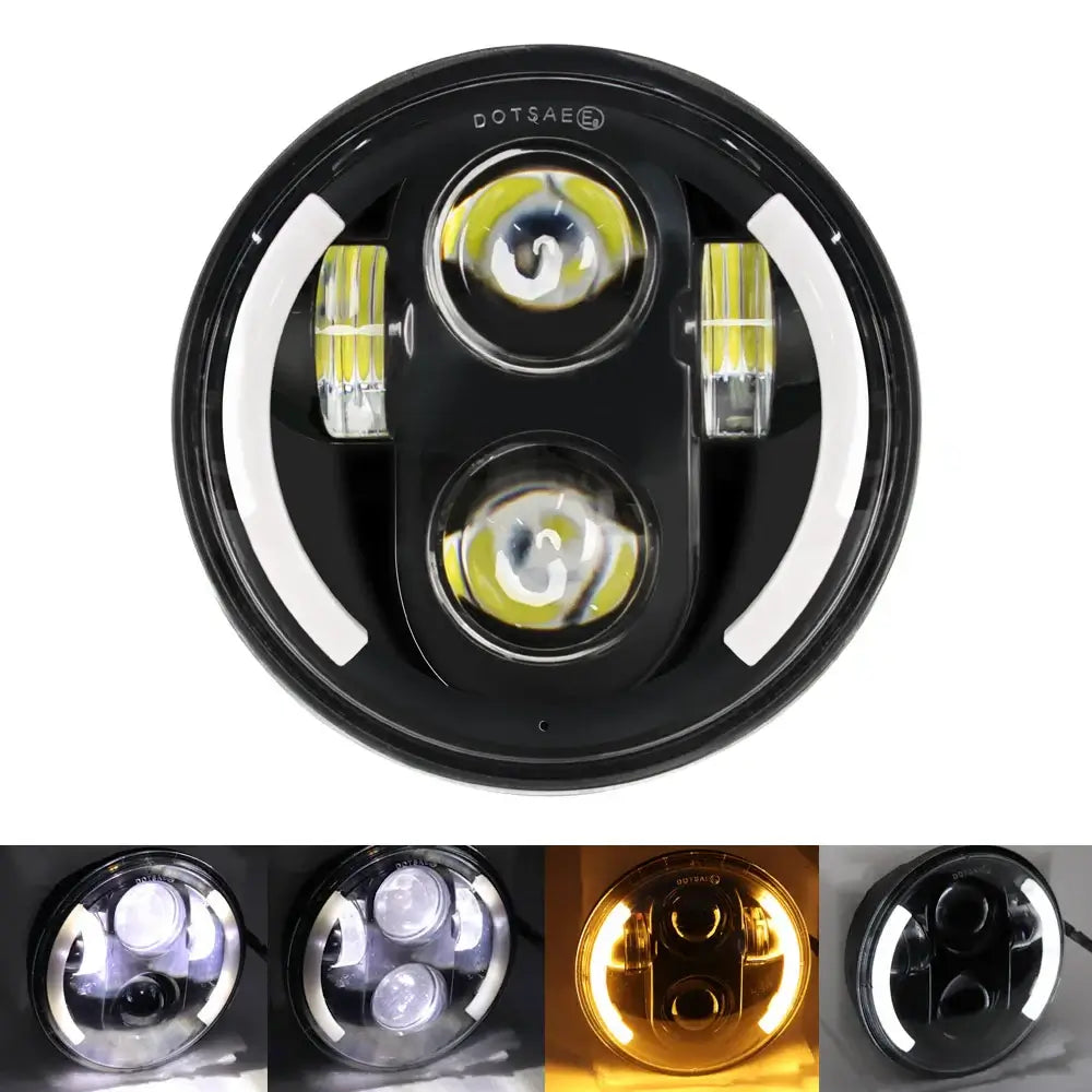 Weather resistant LED headlight for motorcycles