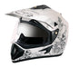 Vega Off Road D/V Sketch White Silver Helmet-M White Silver